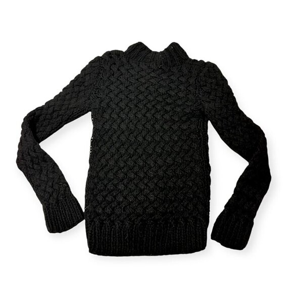 Prada Black Chunky Cardigan Jacket, Front‎ Zip, Size 46 italy - Picture 2 of 14